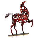 Metal Sculpture | Red Horse - Handmade - Seahorse Mansion 