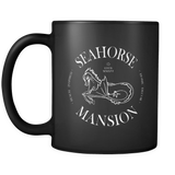 Logo Mug | Black Ceramic - Seahorse Mansion - Seahorse Mansion 