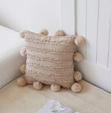 Throw Pillow Cover | Textured Pom Pom - 4 colors