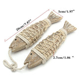 String of Wooden Fish - Set of Two