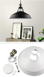 Pendant Lamp | Edward Industrial   - Black or White - Seahorse Mansion 
