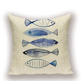 Throw Pillow Covers | Four or So Fish - 5 styles - Seahorse Mansion 