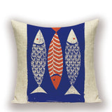 Throw Pillow Covers | Four or So Fish - 5 styles - Seahorse Mansion 