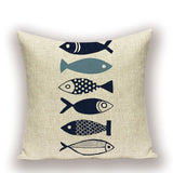 Throw Pillow Covers | Four or So Fish - 5 styles - Seahorse Mansion 