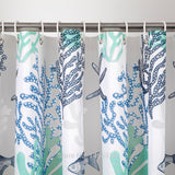 Shower Curtain | Blue Coral Reef - Seahorse Mansion 