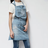 Apron | Distressed Denim - Adult, 3 colors - Seahorse Mansion 