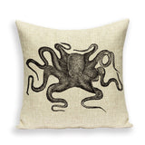 Throw Pillow Covers | Vintage Octopus - 6 designs - Seahorse Mansion 