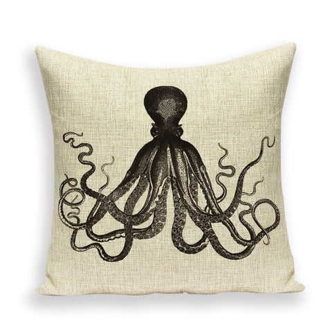 Throw Pillow Covers | Vintage Octopus - 6 designs - Seahorse Mansion 
