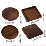 Coasters | Wooden Black Walnut - 4 styles