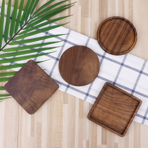 Coasters | Wooden Black Walnut - 4 styles