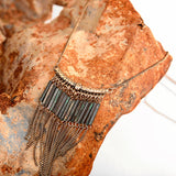 Pendant Necklace | Boho Layered Chain - Metal Patina - Seahorse Mansion 