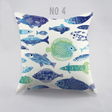 Throw Pillow Covers | Blue Ocean Life - 4 patterns, 2 sizes - Seahorse Mansion 