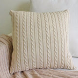 Cable Knit Throw Pillow Cover - 6 colors - Seahorse Mansion 