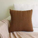 Cable Knit Throw Pillow Cover - 6 colors - Seahorse Mansion 