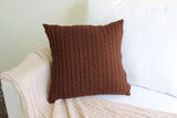 Cable Knit Throw Pillow Cover - 6 colors - Seahorse Mansion 