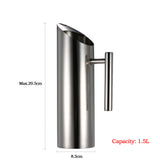 Stainless Steel Pitcher - Angled Cylindrical - Seahorse Mansion 