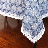 Tablecloth | Blue Medallion - 5 sizes - Seahorse Mansion 