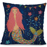 Throw Pillow Cover | Mermaid Brights  - 4 styles - Seahorse Mansion 