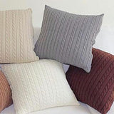 Cable Knit Throw Pillow Cover - 6 colors - Seahorse Mansion 