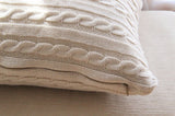 Cable Knit Throw Pillow Cover - 6 colors - Seahorse Mansion 