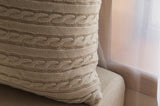 Cable Knit Throw Pillow Cover - 6 colors - Seahorse Mansion 