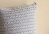 Cable Knit Throw Pillow Cover - 6 colors - Seahorse Mansion 