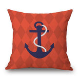 Throw Pillow Covers | Navy & Red Nautical  - 4 Patterns - Seahorse Mansion 