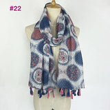 Tasseled Wrap Scarf | Women's Cotton Voile - 22 styles - Seahorse Mansion 