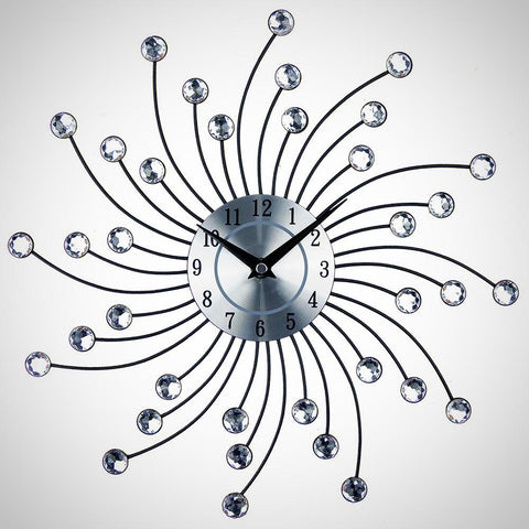 Wall Clock | Modern Spiral Glam - Seahorse Mansion 