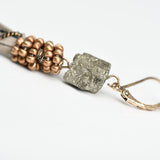 Tassel Earrings - Stone Beaded Suede - Seahorse Mansion 