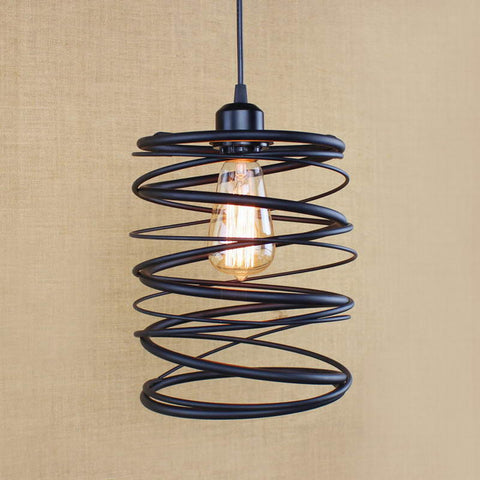 Swirl Iron Pendant Lamp - Seahorse Mansion 
