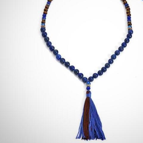 Pendant Necklace |  Beaded Tassel - Seahorse Mansion 