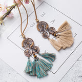 Pendant Necklace | Mixed Media Tassel - 2 colors - Seahorse Mansion 