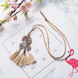 Pendant Necklace | Mixed Media Tassel - 2 colors - Seahorse Mansion 