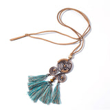 Pendant Necklace | Mixed Media Tassel - 2 colors - Seahorse Mansion 