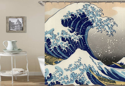 Shower Curtain | Great Wave - 3 sizes - Seahorse Mansion 