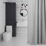 Shower Curtain | Geo Grey - 3 sizes - Seahorse Mansion 