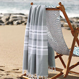 Beach Throw-Bath Towel | Peshtemal Turkish Towel - 3 colors - Seahorse Mansion 
