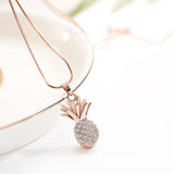 Pineapple Necklace | Inset Crystal - Gold, Silver or Rose Gold - Seahorse Mansion 