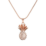 Pineapple Necklace | Inset Crystal - Gold, Silver or Rose Gold - Seahorse Mansion 