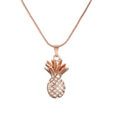 Pineapple Necklace | Inset Crystal - Gold, Silver or Rose Gold - Seahorse Mansion 