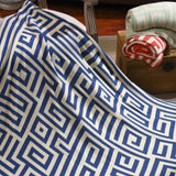 Throw Blanket | Greek Key Knit - 4 colors - Seahorse Mansion 