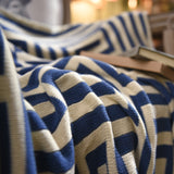 Throw Blanket | Greek Key Knit - 4 colors - Seahorse Mansion 