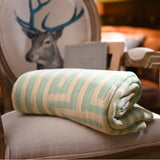 Throw Blanket | Greek Key Knit - 4 colors - Seahorse Mansion 