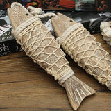 String of Wooden Fish - Set of Two