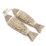 String of Wooden Fish - Set of Two