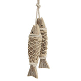 String of Wooden Fish - Set of Two