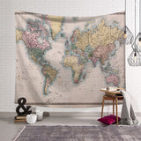 Wall Tapestry | World Map - 7 designs, 2 sizes - Seahorse Mansion 