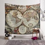 Wall Tapestry | World Map - 7 designs, 2 sizes - Seahorse Mansion 