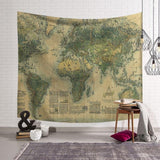 Wall Tapestry | World Map - 7 designs, 2 sizes - Seahorse Mansion 